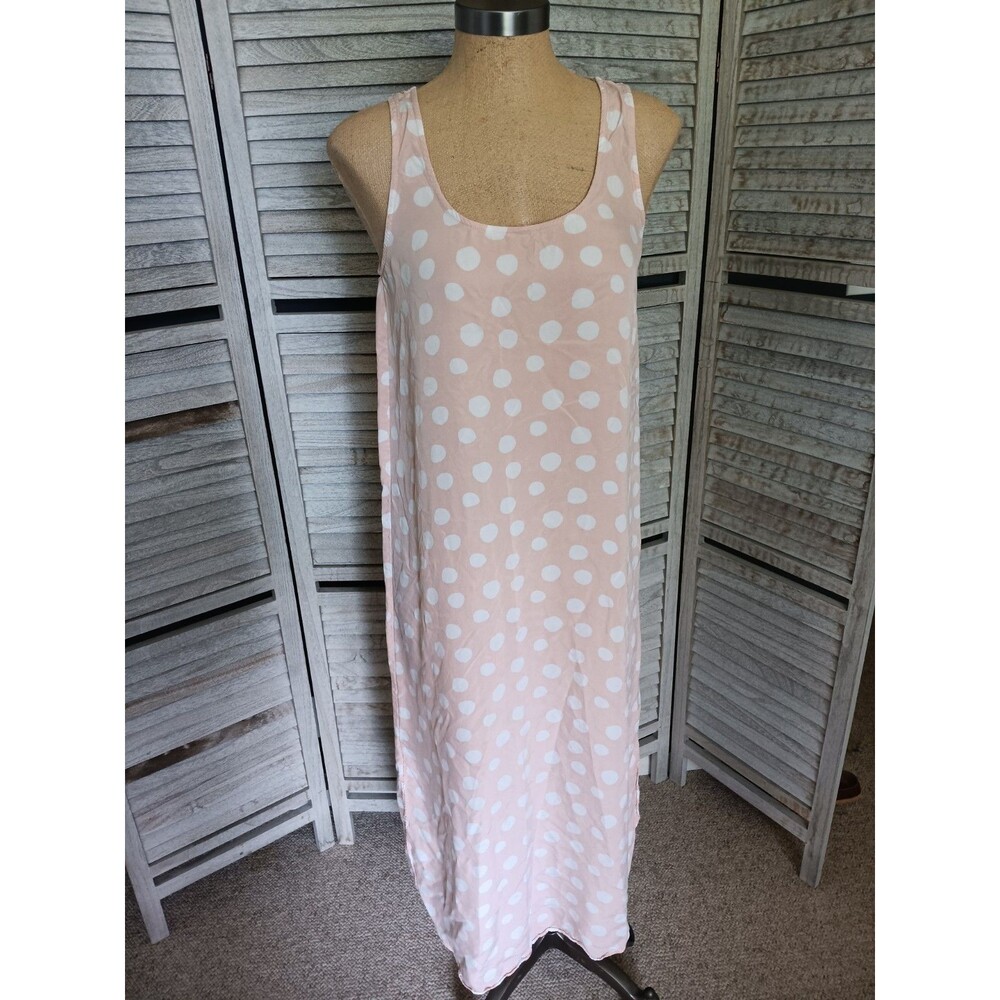 Haven Well Within Tank Dress Wmn's XL Blush Polka Dot Sundress Artsy Lagenlook